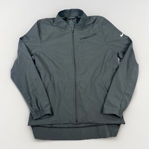 Nike Basketball Dri-Fit Full Zip Jacket Mens Large Gray Performance Training